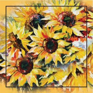 SUN FLOWERS - SILK SCARF